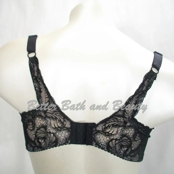 42D Paramour 115027 Lou Lou Lace Unlined UW‎ Bra Black - Picture 8 of 11